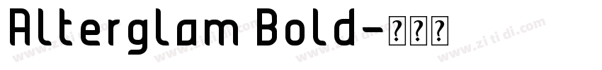 Alterglam Bold字体转换